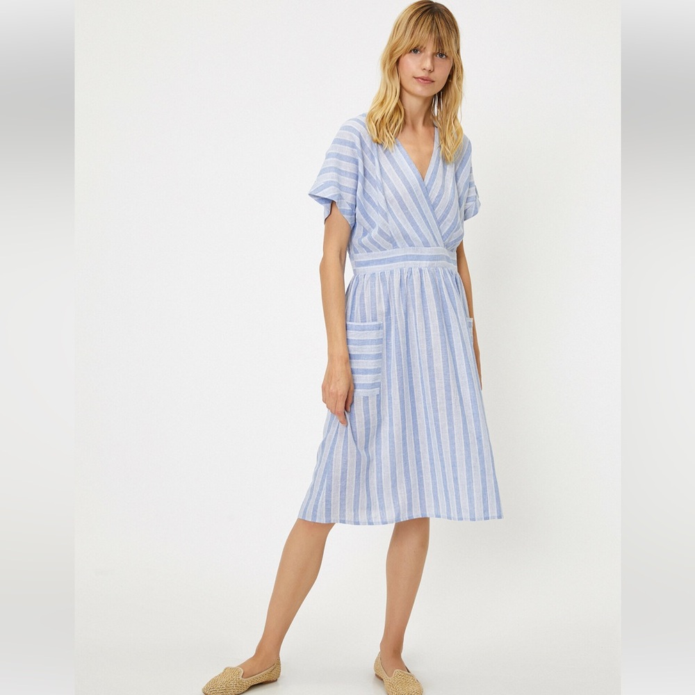 KOTON v-neck, midi dress with tags. Size 12 UK (8 US)